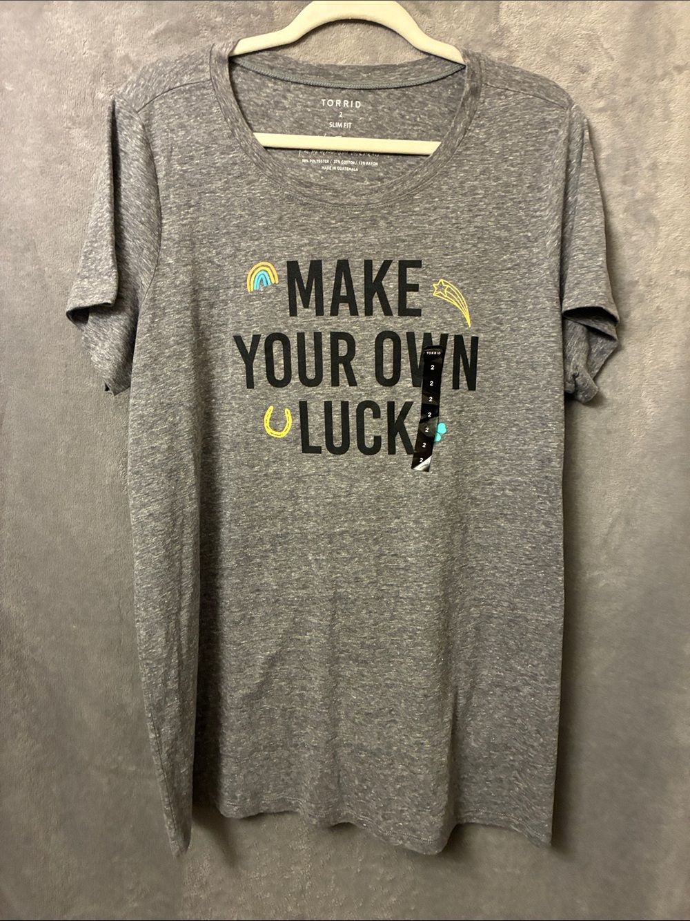 Torrid Gray Graphic Tee. 2X slim fit. NWT.